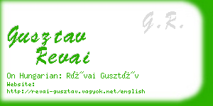 gusztav revai business card